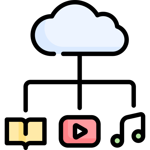 Almacenamiento en la nube Special Lineal color icono