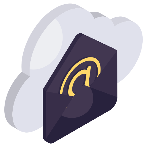 correo en la nube Generic Isometric icono