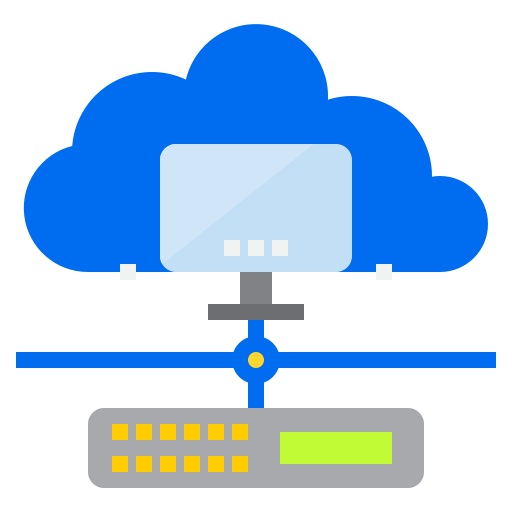 réseau cloud srip Flat Icône