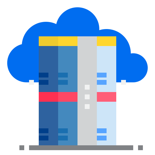 Cloud server srip Flat icon