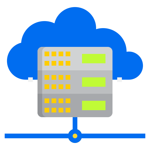 Cloud server srip Flat icon