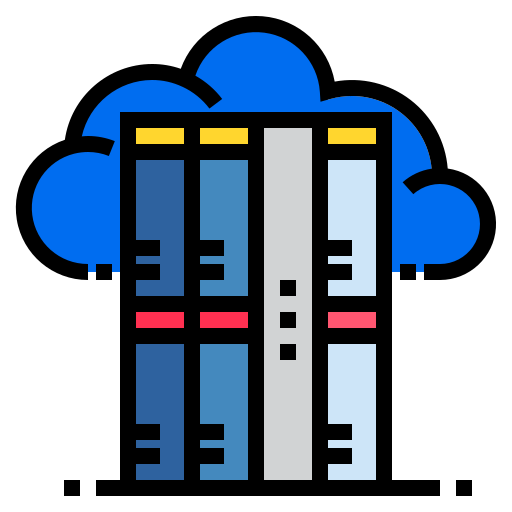 cloud-server srip Lineal Color icoon