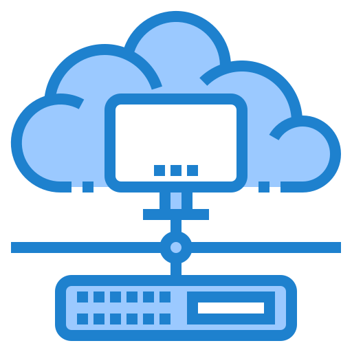 réseau cloud srip Blue Icône