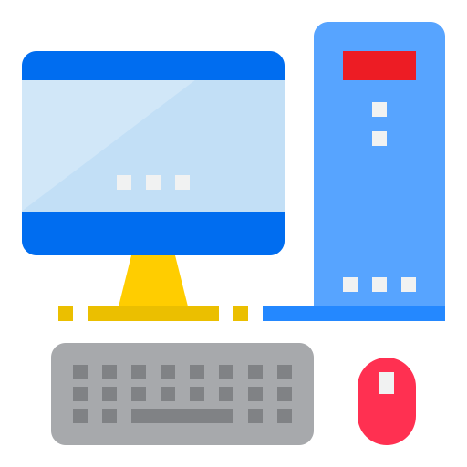 desktop-computer srip Flat icon