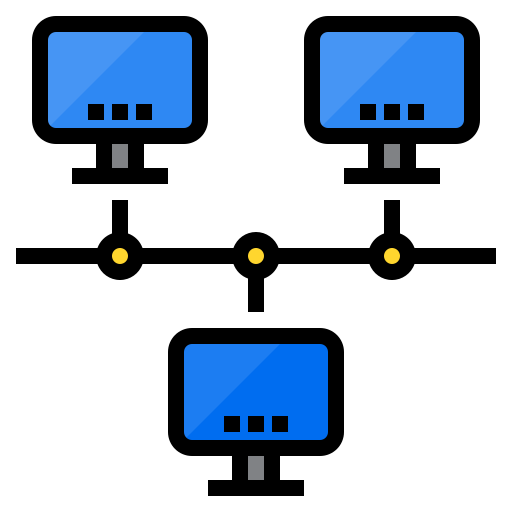 Network srip Lineal Color icon