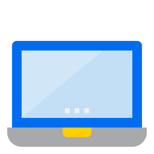 ordenador portátil srip Flat icono