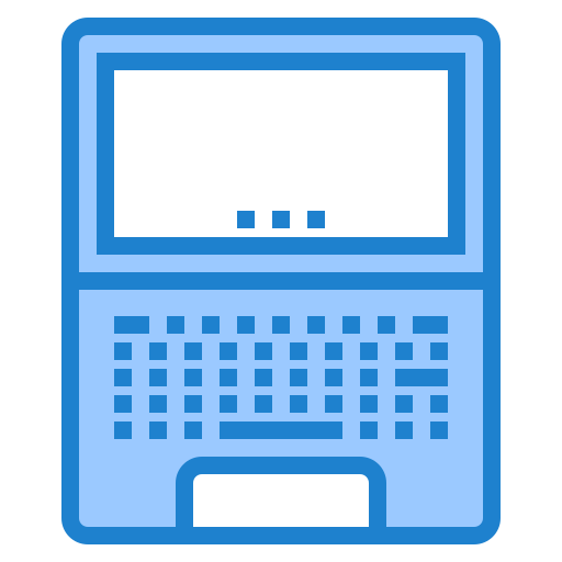 Laptop srip Blue icon