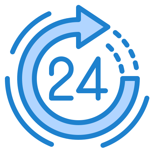 24 시간 srip Blue icon