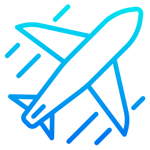 Airplane srip Gradient icon
