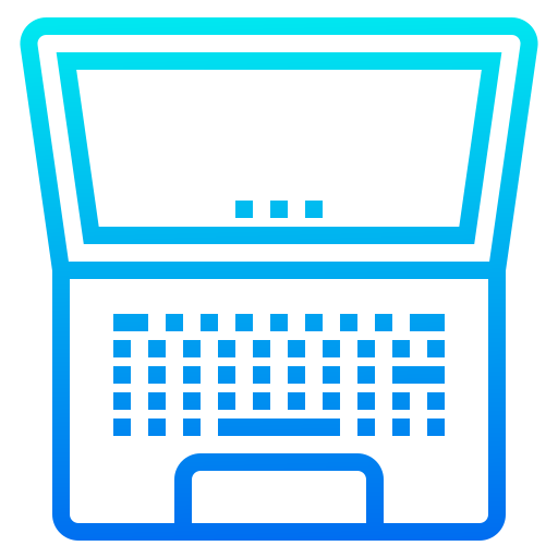 laptop srip Gradient icoon