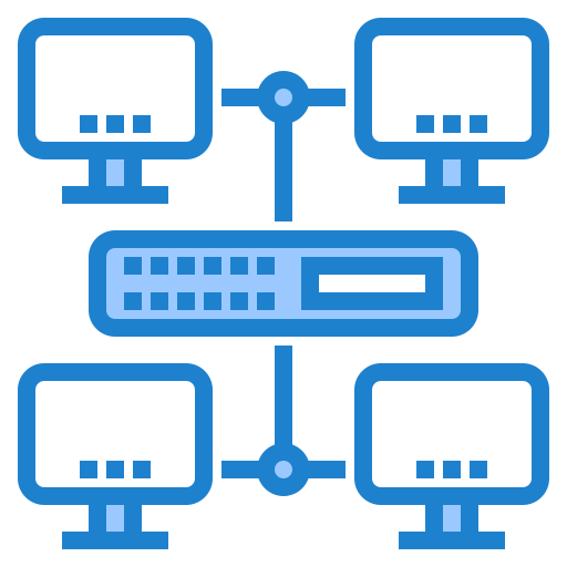 Network srip Blue icon