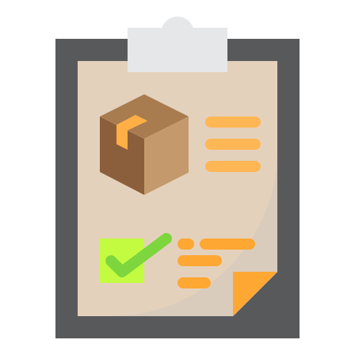 Packing list srip Flat icon
