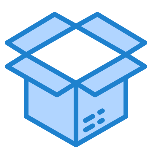 Open box srip Blue icon