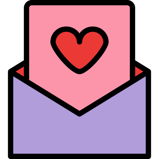Love letter Iconixar Lineal Color icon