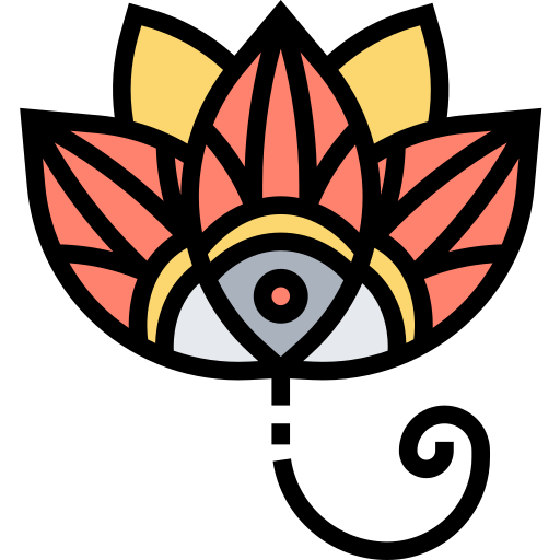 fiore di loto Meticulous Lineal Color icona