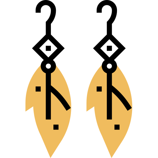 Earrings Meticulous Yellow shadow icon