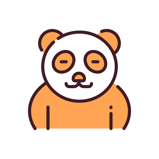 oso panda Good Ware Lineal Color icono