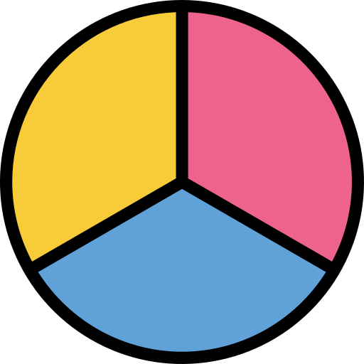 Gráfico circular Iconixar Lineal Color icono
