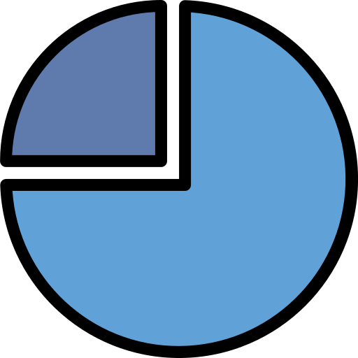 Gráfico circular Iconixar Lineal Color icono