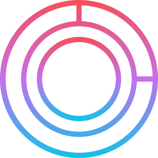 grafico a torta Iconixar Gradient icona