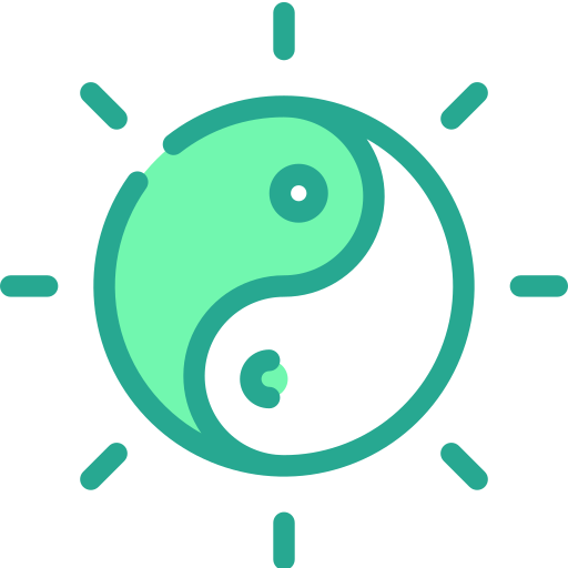 Yin yang Good Ware Lineal Color icono