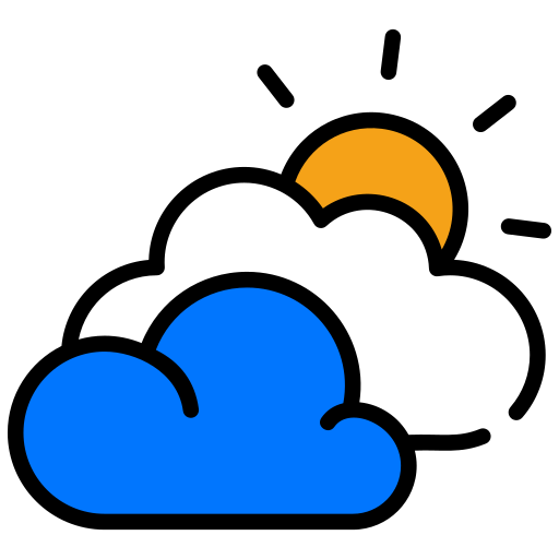 Солнечное облако Generic color lineal-color иконка