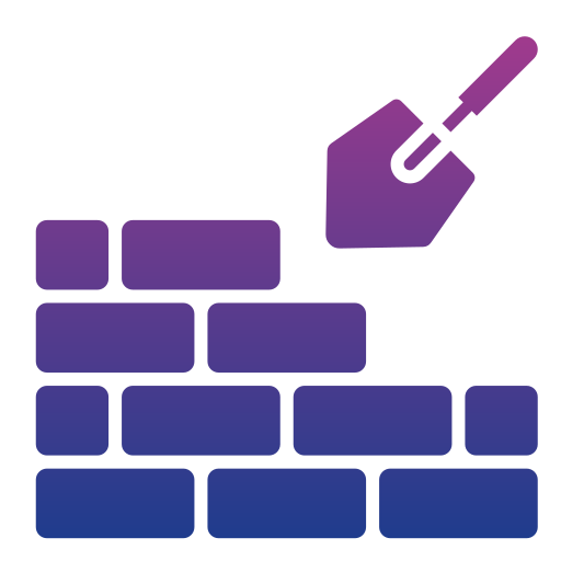 Bricklaying Generic gradient fill icon