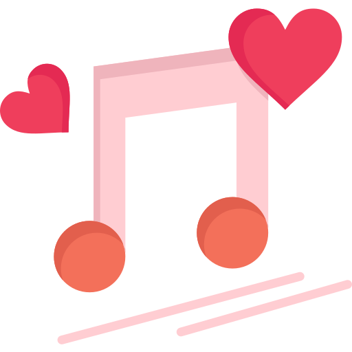 romantische muziek Flatart Icons Flat icoon