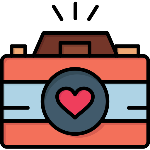 fotocamera Flatart Icons Lineal Color icoon