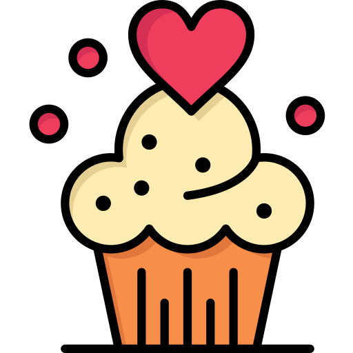 muffin Flatart Icons Lineal Color Ícone