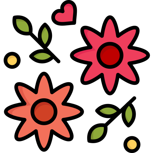 bloemen Flatart Icons Lineal Color icoon