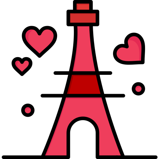 torre eiffel Flatart Icons Lineal Color icona