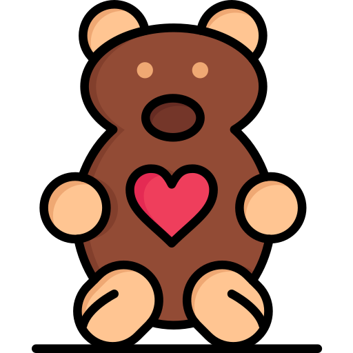 urso teddy Flatart Icons Lineal Color Ícone