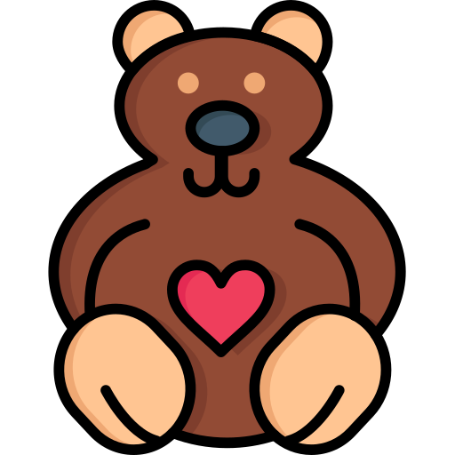 плюшевый медведь Flatart Icons Lineal Color иконка