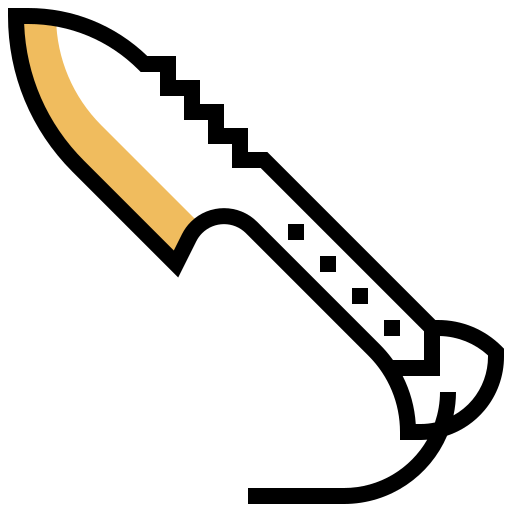 칼 Meticulous Yellow shadow icon