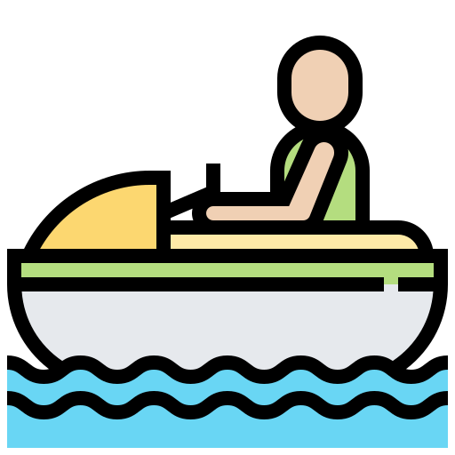 Jet ski Meticulous Lineal Color icon
