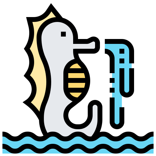 Caballo de mar Meticulous Lineal Color icono