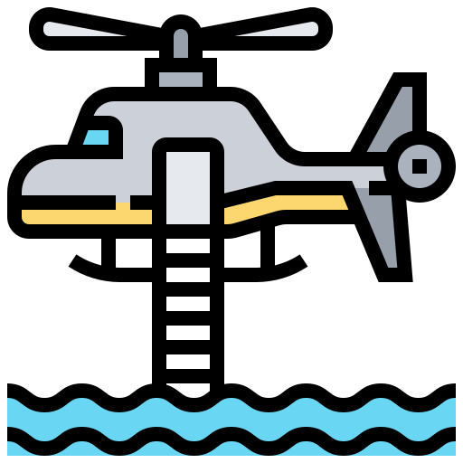Helicopter Meticulous Lineal Color icon