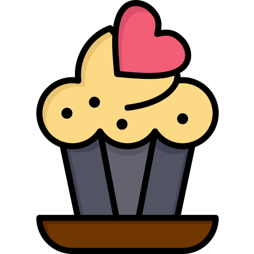 Muffin Flatart Icons Lineal Color Ícone