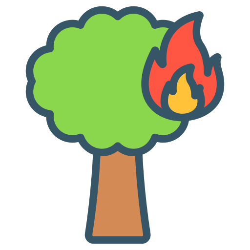 incendio forestal Generic color lineal-color icono