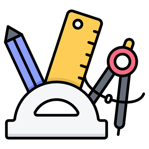 Geometric tool Generic color lineal-color icon