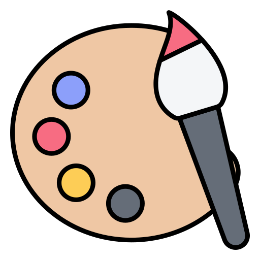 paleta de pintura Generic color lineal-color icono
