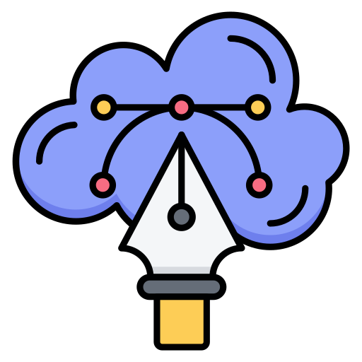 Cloud designing Generic color lineal-color icon