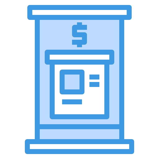 geldautomaat itim2101 Blue icoon