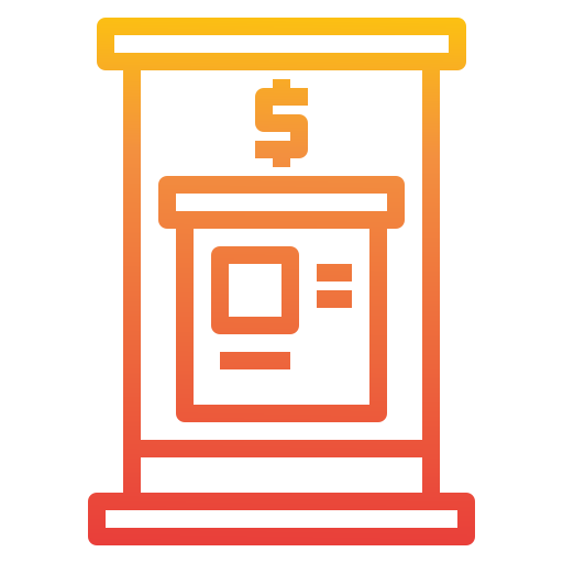 geldautomaat itim2101 Gradient icoon
