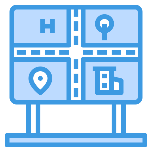Mapa de la ciudad itim2101 Blue icono