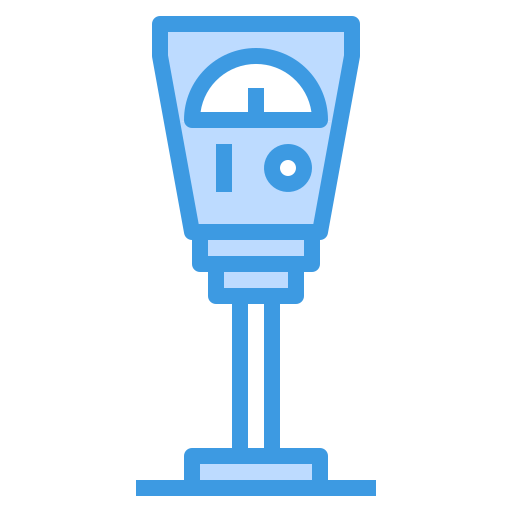 Parking meter itim2101 Blue icon