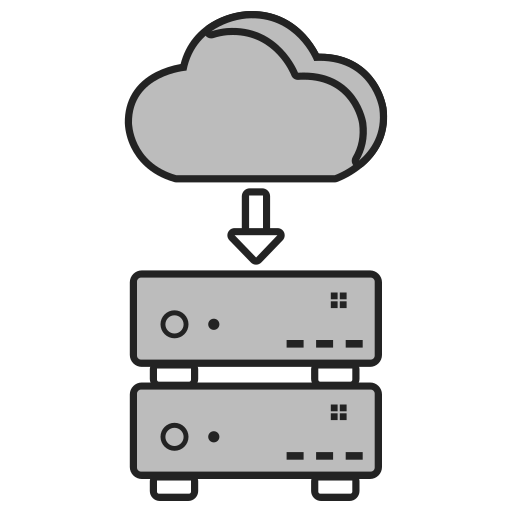 computación en la nube Generic color lineal-color icono