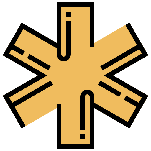 signo de hospital Meticulous Yellow shadow icono