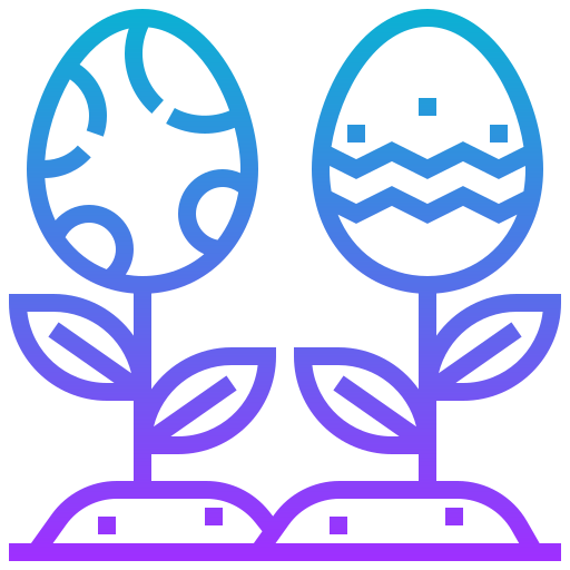 El huevo de Pascua Meticulous Gradient icono
